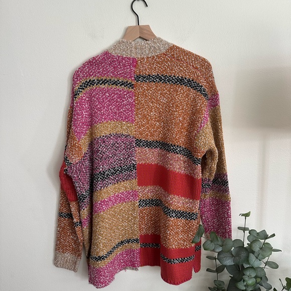 & And Merci Open Long Sleeve Cardigan Boho Colorful SOFT COZY Womens Small NWT - Picture 5 of 5